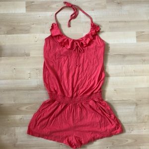 Express halter tie romper